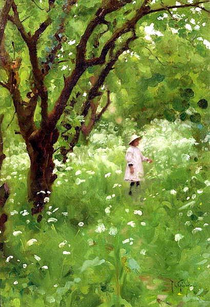 Thomas Cooper Gotch The Orchard Germany oil painting art